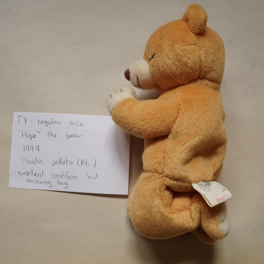 TY - beanie baby - hope the bear (1999) no tag